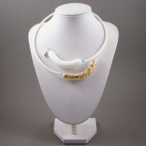 Choker white&gold