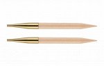 35633 Knit Pro Спицы съемные для вязания Basix Birch 3,5мм для длины тросика 28-126см, береза, натуральный, 2шт