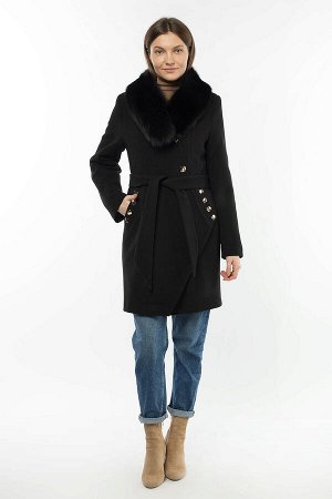 02-1526 Пальто женское утепленное (пояс)