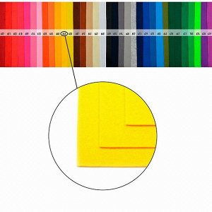 Фетр листовой жесткий IDEAL 1мм 20х30см арт.FLT-H1 уп.10 листов цв.643 желтый