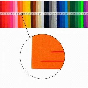 Фетр листовой жесткий IDEAL 1мм 20х30см арт.FLT-H1 уп.10 листов цв.645 бл.оранжевый