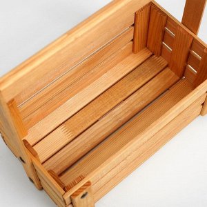Ящик деревянный, 28 х 14 х 10 см, h = 28 см, коричневый