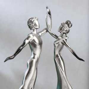 Сувенир полистоун "Первый танец" серебро 23,5х14,5х5,5 см