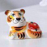 Сувенир Тигр &quot;Ник&quot;, 7,5 см, гжель, цвет