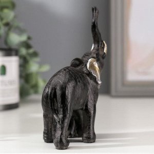 Сувенир полистоун "Слон африканский со слонёнком" 12х10,5х5 см