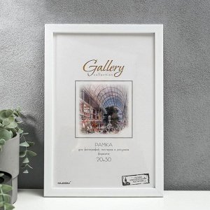 Фоторамка пластик Gallery 20х30 см, 641861 белый (пластиковый экран)