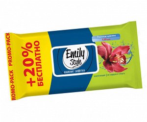 ПРОМО Эмили Стайл влаж салфетки Райские цветы 120шт. упаковка с крышкой (+20% БЕСПЛ) (12шт)