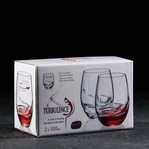 Набор стаканов для виски Bohemia Crystal «Турбуленция», 500 мл, 2 шт