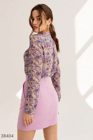Шифоновая блуза в цветочный принт