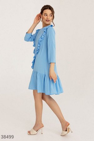 Gepur Голубое платье с оборками
