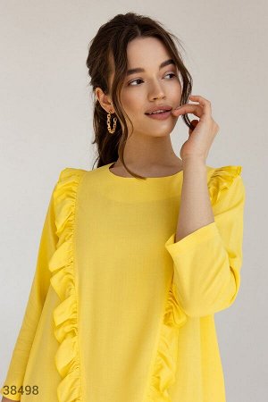 Gepur Свободное желтое платье-мини