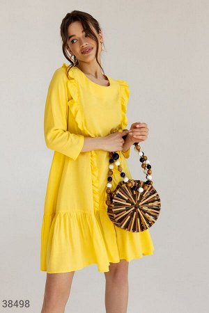 Gepur Свободное желтое платье-мини