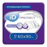 Пеленки для взрослых одноразовые, впитывающие iD Protect (60x90) 10 шт.