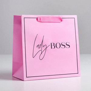 Пакет ламинированный квадратный «Lady Boss», 22 ? 22 ? 11 см