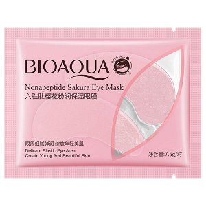 BIOAQUA, Патчи для кожи вокруг глаз Nonapeptide Sakura Eye Mask розовые