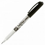 Маркер для ткани ЧЕРНЫЙ CENTROPEN &quot;Textile Liner&quot;, игольчатый наконечник, 0,6-0,8 мм, 2639, 5 2639 0112