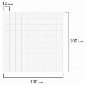 Двусторонние клеевые подушечки 10х10х2 мм, ВСПЕНЕННАЯ ОСНОВА, 300 шт., BRAUBERG, 662785