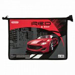 Папка для тетрадей ПИФАГОР А4, 1 отделение, картон/пластик, молния сверху, Speed, 270100