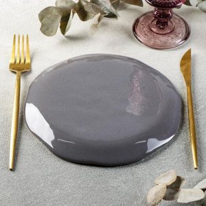 Тарелка Magistro «Мрамор», 20 см, цвет чёрный