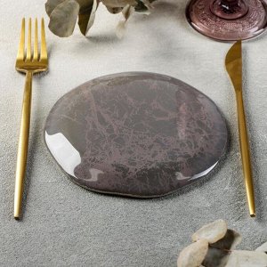 Тарелка Magistro «Мрамор», 15 см, цвет чёрный