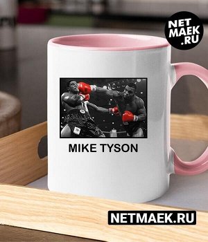 Кружка MIKE TYSON, цвет розовая