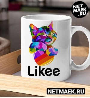 Кружка Likee Котик, цвет белая