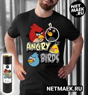 Футболка Angry Birds (Энгри Бердз), цвет черный