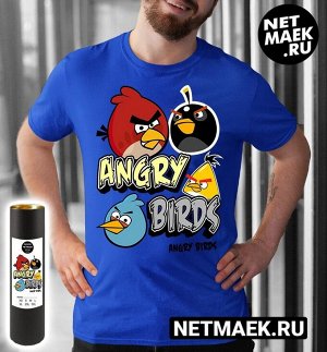 Футболка Angry Birds (Энгри Бердз), цвет синий