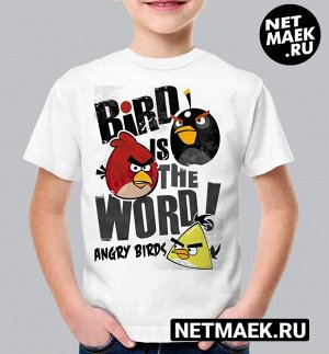Детская футболка birds is the word, цвет белый