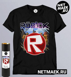 Футболка Роблокс logo R Dark, цвет черный
