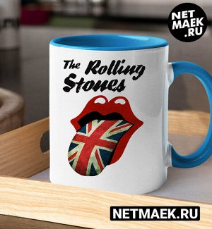 Кружка The Rolling Stones, цвет синяя