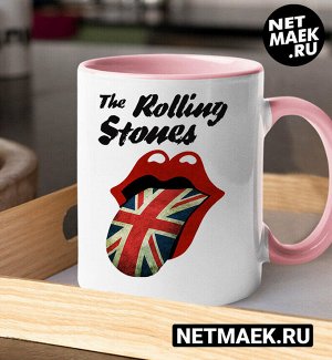 Кружка The Rolling Stones, цвет розовая