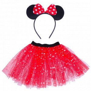 Карнавальный набор «Девочка», ободок, юбка двухслойная, 3-5 лет, цвета МИКС