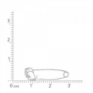 SALE Серебряная булавка "Воробей" - 733