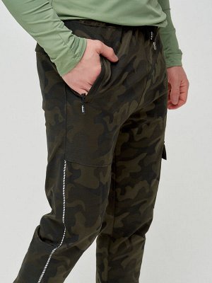 Трикотажные брюки мужские хаки цвета 3201Kh