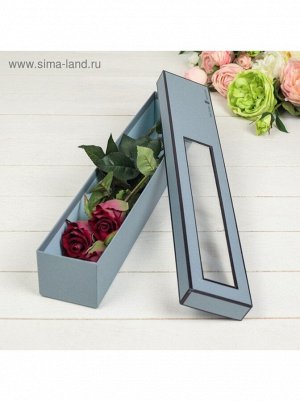 Коробка картон 50 х8,5 х7,5 см прямоугольник цвет голубой