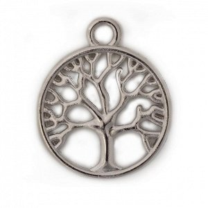 Кулон "Дерево" MAGIC 4 HOBBY арт.MH.0211114-2 цв.серебро, 25мм уп.15шт