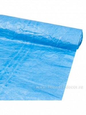Бумага эколюкс с серебром 70 - 75 см х 5 м синий жатая арт ЕР-06S
