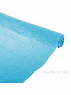 Бумага эколюкс водостойкая 70 - 75 см х 5 м голубой жатая