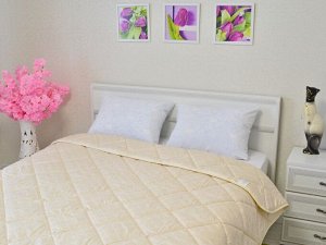 Одеяло облегченное бежевое 1,5 сп. 140х205 см.