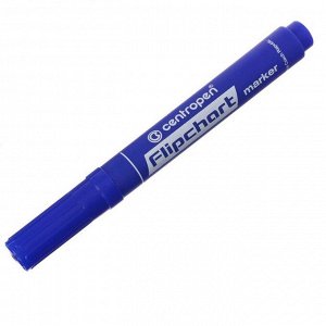 Маркер для флипчарта, Centropen 8560 FLIPCHART, скошенный, 1-4.6 мм, синий