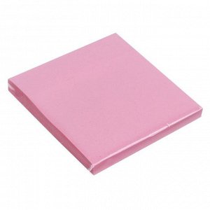 Блок с липким краем 76 мм х 76 мм, 80 листов, пастель, цвет розовый