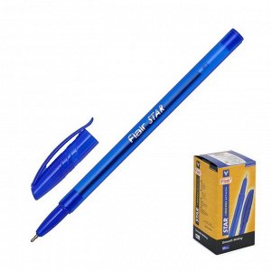 Ручка шариковая Flair Star, матовый корпус, узел-игла 1.0 мм, масляная основа, стержень синий