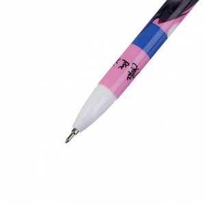 Ручка шариковая корпус с рисунком МИКС "Аниме", стережнь синий 0,5 мм (штрихкод на штуке)