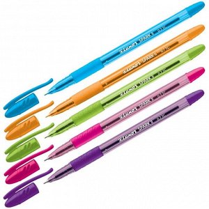 Ручка шариковая Luxor Spark II синяя, 0,7мм, грип, корпус микс, 31070/50 Tub 4724951