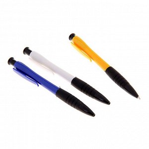 Ручка шариковая, автоматическая, «Офис-стиль», с резиновым держателем, МИКС
