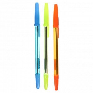 Ручка шариковая 0,7 мм, стержень синий, корпус NEON, МИКС