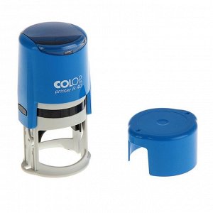 Оснастка для круглой печати Colop, диаметр 40 мм, с крышкой, автоматическая, пластиковая, синий корпус
