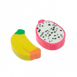 Ластик deVENTE дизайн Fruits, синтетика, 2 штуки, цветной, в пластиковом пакете с европодвесом