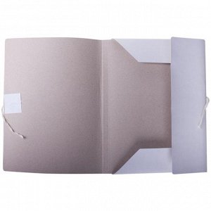 Папка для бумаг с завязками, картон немелованный, 220г/м2, белый, до 200л.